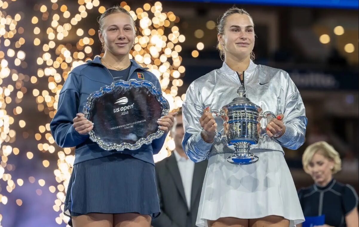 Aryna Sabalenka i Amanda Anisimova podczas US Open